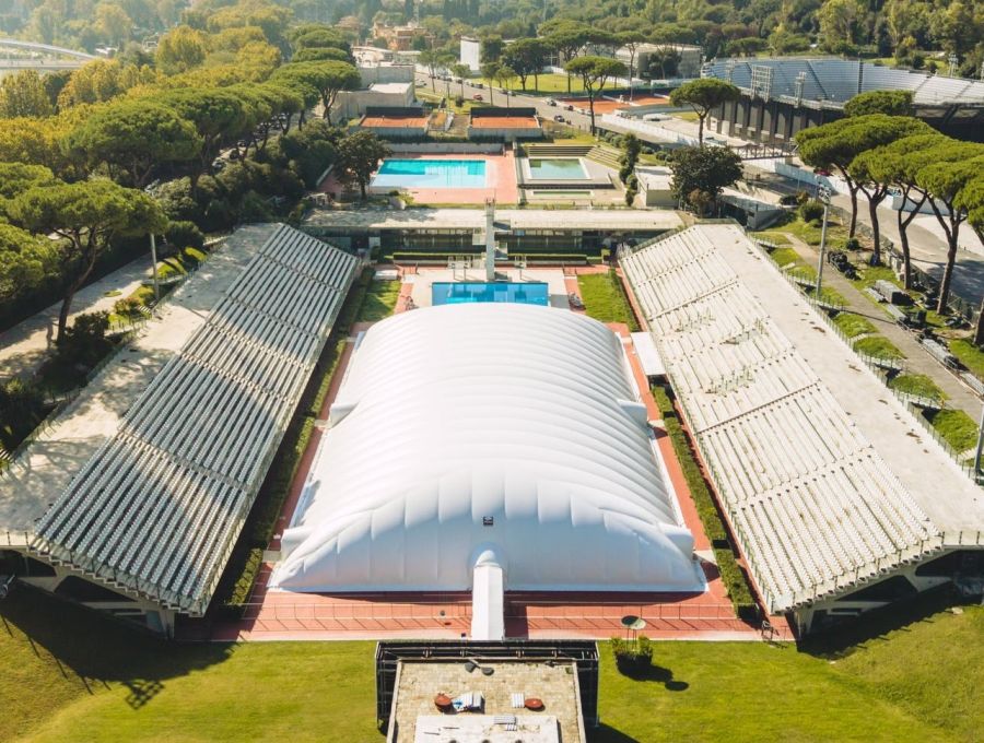 Lo Stadio del Nuoto torna coperto dopo vent’anni, al Foro Italico si nuoterà anche d’inverno